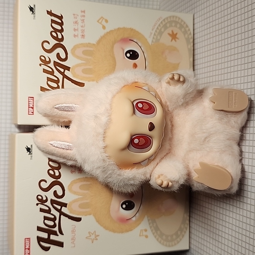 NEW POP MART LABUBU Have A Seat The Monster Plush keychain-DADA